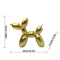 Escultura de perro globo de resina dorada, arte moderno nórdico para decoración. - Dorado