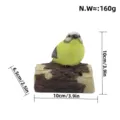 Hars gesimuleerde vogel figuur tuindecoratie ambachtelijk ornament, 10x6,5x10cm 160g. - Geel-Per stuk