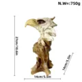 Harz Adler Kopf Skulptur Ornament, realistische Tierstatue fuer Tischdekoration, 27cm gross. - Bemalter Adlerkopf