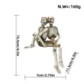 Halloween cartoon skeleton couple resin figurine desktop ornament spooky home decor display - Dangling Leg Couple