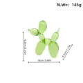 Translucent green balloon dog figurine modern resin art home decor tabletop ornament. - Green