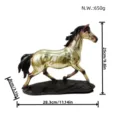 Gold running horse figurine decorative sculpture for home and office desk display - Walking Horse / Gold
