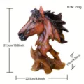 American retro resin horse head sculpture ornament office desktop handmade home decor craft item - Horse Head
