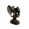 Resin eagle sculpture retro bronze animal figurine home office desktop decor 26.5cm - Carved