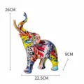 Kleurrijke graffiti olifant figuur abstracte dierensculctuur voor moderne huisdecoratie item. - Graffiti Olifant