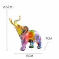Decorative colorful pearlescent resin elephant figurine ornament for modern home living room decor. - Small Pearlescent Elephant