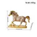 Golden running horse figurine sculpture desktop ornament for home and office display gift. - Glitter Walking Horse / Gold