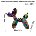 Nordic graffiti balloon dog resin ornament home desktop decor cute sculpture gift 22cm - Purple