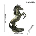 Bronze effect rearing horse figurine sculpture desktop ornament home decor gift 31cm - Leaping Horse / Copper
