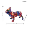 Colorful graffiti French bulldog resin statue ornament sculpture home decor sizing 21cm - Iridescent