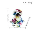 Statua cane yoga colorata con schizzi di pittura in resina salvadanaio decorazione - Cane Yoga Punti Bianchi