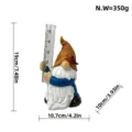Resin gnome rain gauge outdoor garden decorative figurine with test tube measure - Red Hat Elf Rain Gauge