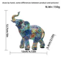 Figurine d'elephant en resine coloree, decoration artistique pour salon et bureau, style unique. - Mini Éléphant Bleu