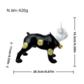 Statuetta bulldog francese in resina salvadanaio da scrivania decorazione ufficio - Bulldog Francese in Piedi Bianco e Nero