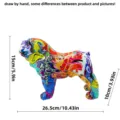 Statua bulldog graffiti colorato salvadanaio in resina artigianato decorazione ufficio - Bulldog Inclinato in Cammino Grande Graffiti