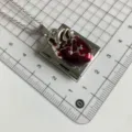 Silver tone anatomical heart book locket pendant necklace gothic jewelry accessory item new - QX-16