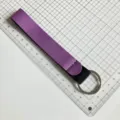 Purple wristlet keychain strap portable webbing lanyard for keys and daily outdoor use. - Purple