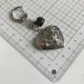Gotisch silber Herz Fledermaus Medaillon Schlüsselanhänger Punk Tasche Metall Anhänger - QX-B2