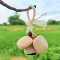 Baccello di semi naturale sonaglio borsa ciondolo campanello vento fatto a mano frutto pianta - Q-B2