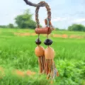 Ciondolo sospeso in guscio di semi naturali fatto a mano carillon vento borsa auto decorazione - Q-B1