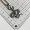 Punk silberne Kobra Schlange Metall Anhänger Halskette Zubehör für Herren kreatives Design Schmuck. - Kobra Anhänger(QX-K05)