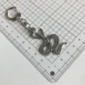 Silbernes Metall Kobra Schlange Schlüsselanhänger Anhänger Punk Stil kreatives Schmuck - Kobra Schlüsselanhänger(QX-K01) / Silber