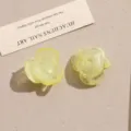 Translucent yellow resin rose flower cabochons DIY jewelry accessories for nail art and crafts - Yellow