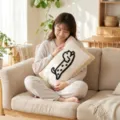 Jolie housse de coussin décorative style scandinave chien mignon pour canapé lit - Chiot / 45x45cm (Sans Coussin)