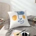 Abstract face throw pillow cover decorative cushion for sofa home bedroom decor 45x45cm - MAN Face / 45x45cm