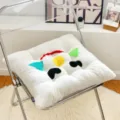 Coussin d'assise en peluche douce avec design cartoon, idéal pour chaises de bureau et salle à manger. - Bloc