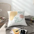 Abstract face throw pillow cover decorative cushion modern nordic home decor sofa bed pillowcase - Boy Face / 45x45cm