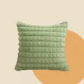 Coussin peluche gaufré vert doux confortable canapé oreiller décoratif salon maison - 45*45cm (Housse Seule) / Vert Matcha