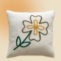 Coussin touffeté blanc avec motif de fleurs brodées pour canapé de salon moderne. - 45*45cm Housse Seule / Phalaenopsis Marron
