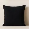 Black sherpa throw pillow soft fuzzy plush cushion for living room sofa couch bedroom bed decor - Teddy Fleece Black Double Sided 45x45