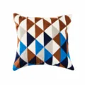 Housse de coussin brodee geometrique minimaliste nordique pour decoration de canape - 45*45 (sans noyau) / Triangle Bleu