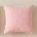 Housse de coussin en polaire teddy rose, coussin carre texture doux pour canape et chambre. - Housse 45x45cm / Teddy Double Face Rose