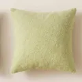 Hellgrüner strukturierter Teddyfleece Kissenbezug, weicher einfarbiger Sofakissenbezug. - Teddy Doppelseitig Matcha