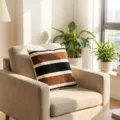 Cream tufted striped throw pillow cushion for sofa living room bedroom decor insert included - Coffee Black Grid 3050 / Case Only