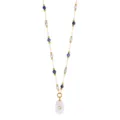 Boho beaded necklace with natural stone pendant stainless steel jewelry for women daily wear - Style E