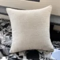 Coussin décoratif crème au design français, coussin texturé doux pour canapé de salon. - Blanc Texturé Double Face