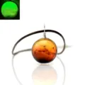 Luminous universe glass ball necklace celestial star pendant glowing jewelry gift for women - Stardust 21