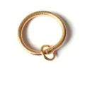 PU lederen cirkel polsband sleutelhanger detail, rosékleurige ronde ring met sluiting. - Champagne