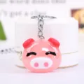 Portachiavi maialino rosa gelatina carino, ciondolo borsa lucido adorabile per chiavi e accessori. - Rosso