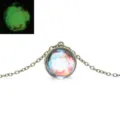 Glow in the dark galaxy glass ball necklace retro bronze sweater chain jewelry for women - Galaxy 2