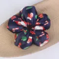 Elastico per capelli di Natale grande raso lucido accessorio festivo vista di dettaglio - 2# Blu Scuro Natale