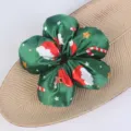 Gommino per capelli verde in raso con stampe natalizie carine per acconciature eleganti - 4# Verde Natale