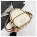 Mini Kontrastfarben Rucksack für Damen, trendy Mode kleine tägliche Umhängetasche. - Gebrochenes Weiß
