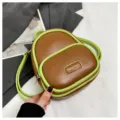 Stilvoller Mini-Rucksack mit kontrastierenden Farben für Damen, PU-Leder, lässig, trendig. - Braun