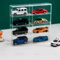 Vitrina de acrilico transparente para coches a escala 1:32, caja organizadora de juguetes. - Caja de Almacenamiento de Modelo de Coche Multi-Rejilla