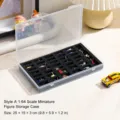 Caja de almacenamiento transparente para figuras en escala 1:64 con espuma protectora - Estilo A (Escala 64 Regular) / 25x15x3cm